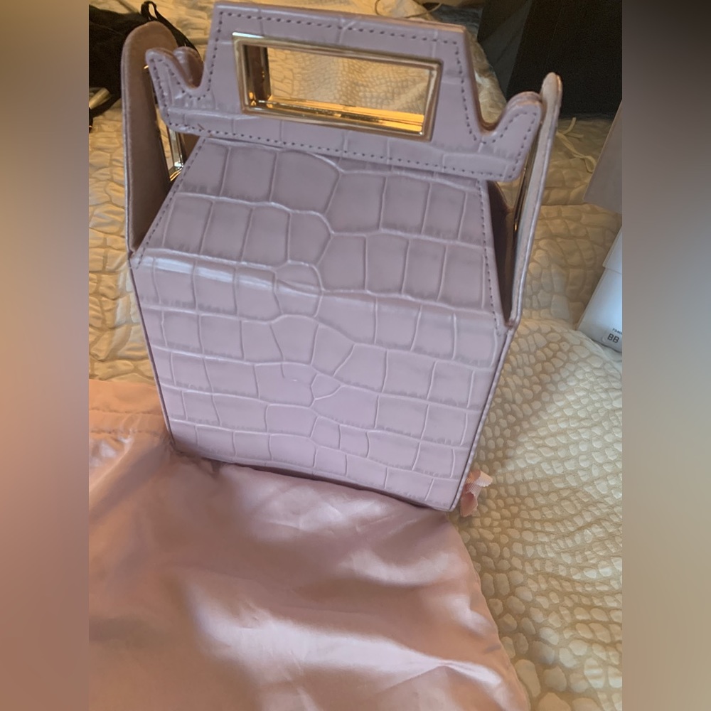 Popsuki light pink snake skin Chinese takeout mini bag
